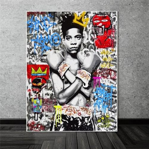 Graffiti Art Motivational Boxer Paintings Print on Canvas Art Posters and Prints Cuadro Street Art Wall Pictures Home Decoration