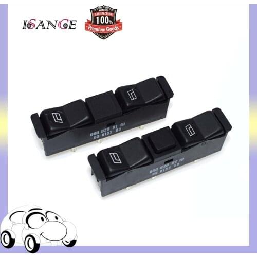 ISANCE Power Window Switch Left Right Pair Fit Mercedes Benz W123 W126 W201 0008208110 0008208210 300D 380SE 500SEL 190E 190D