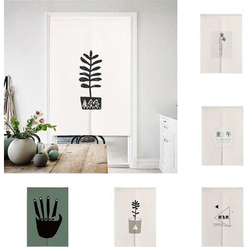 Cotton Linen Hanging Cloth Curtain Bedroom Kitchen Door Curtain Showe Toilet Partition Tube Curtain Blackout Curtain