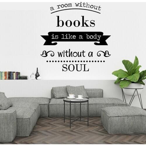 Books Quote Wall Decal Company Office Inspire Home Decoration Vinyl Wall Sticker Bedroom Living Room Art Adornment Murals Y706