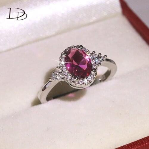 DODO Red Big Stone AAA Zircon Rings For Women Wedding Luxury Women Accessories Female Ring Bagues Pierscionki Dd603