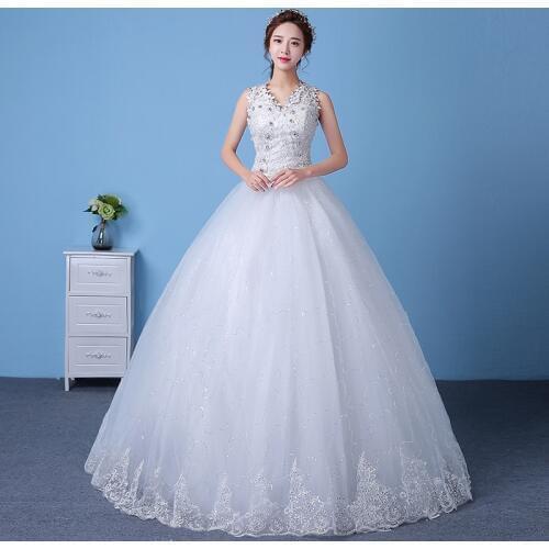 Red/White Lace Up Wedding Dress Embroidery Bride Wedding Dresses 2019 New Ball Gowns Princess Dresses