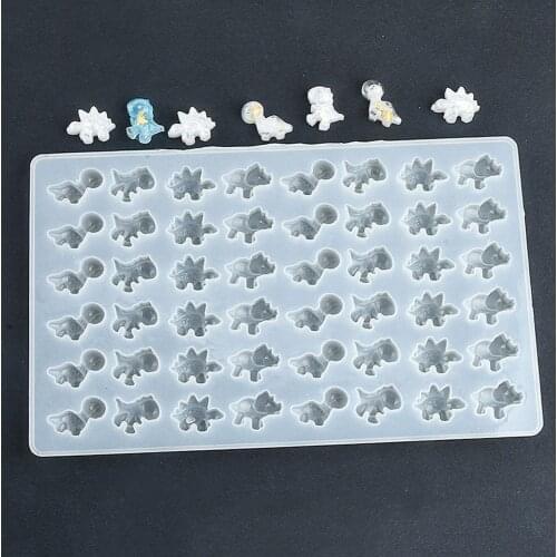 Mini 48 Even Cute Little Dinosaur Turtle Silicone Mold Cartoon Mold Handmade Crafts Animal Shape Epoxy Resin Mold