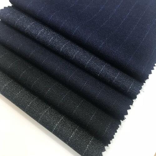Spot Wholesale New Style for Autumn and Winter Striped Pants Fashion Garment Material Woven Tr Striped Suit Fabric