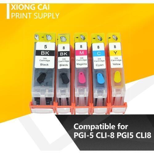 NEW Compatible fill Ink Cartridges PGI-5 CLI-8 PGI5 CLI8 for Canon PIXMA iP4200 iP4300 iP4500 MP500 iP5200 MP530 MP600 MP610