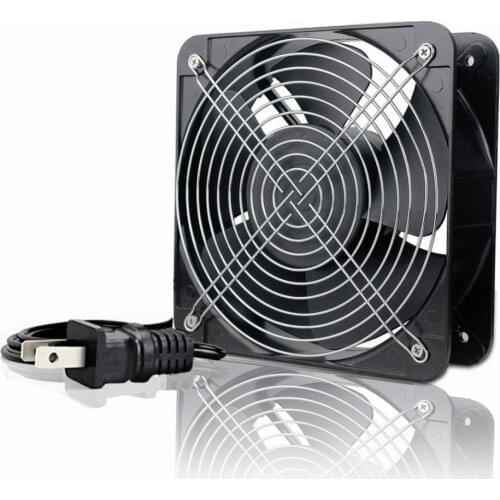 Gdstime AC Axial Fan 20CM 200mm 110V 115V 120V 200x200x60mm Ventilation Exhaust Projects Fan comes with Plug & Grill