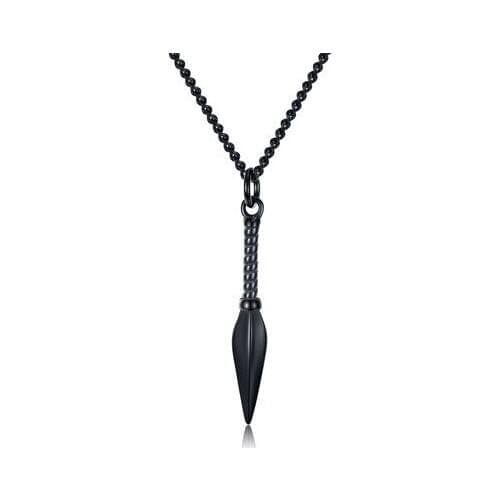 Pure Steel Necklace New Style Cool Cool Spearhead Titanium Steel MENS Necklace Three-Color Harajuku Boyfriend Gift