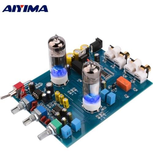 AIYIMA Bluetooth 5.0 Audio Tube Preamplifier NE5532 Treble Bass Equalizer APTX QCC3008 Pre Amplifier 6J5 Bile Vacuum Preamp