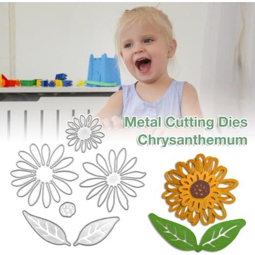 Mold Leaf DIY And Chrysanthemum Metal Cutting Dies 100% Carbon Steel Suitable For Die Cutting Machines Of Most Major Brands