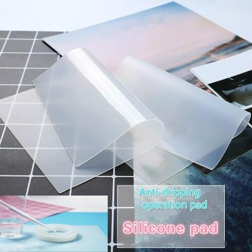 Silicone Pad Clear Mat Resin Pad Craft Tool High Temperature Resistance Sticky Plate Jewelry Making Tool