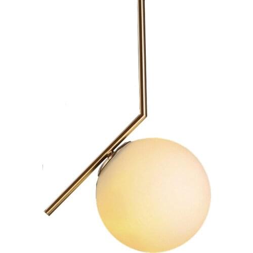 Modern Glass Ball Pendant Lights Globe Lampshade Pendant Lamp Bedroom Hanging Lamp Fixture Lustre de Led Droplight luminaire