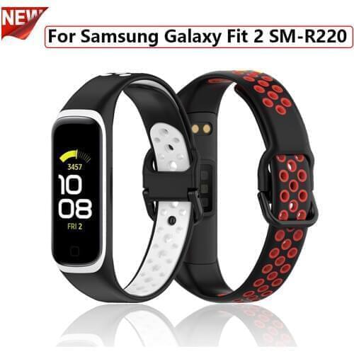 Sport Silicone Watch Band Replacement Wrist Strap For Samsung Galaxy Fit2 SM-R220 Bracelet For Samsung Galaxy Fit 2 Accessories