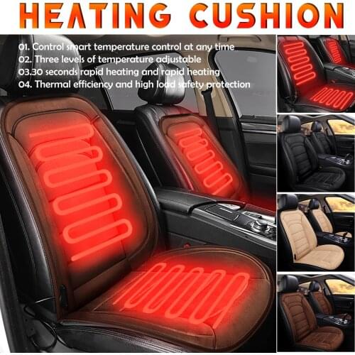 Universal 12v Car Seat Pad Cushion Cover Heating Heater Warm Heated Cold Winter Car Styling Winter Pad Cushions