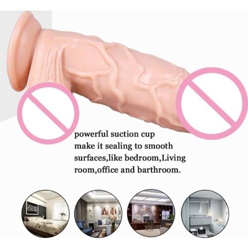 Waterproof Realistic Dildo Plug Butt with Suction Cup for Lesbian Couples Adult Masturbating Pleasure Sex Toys