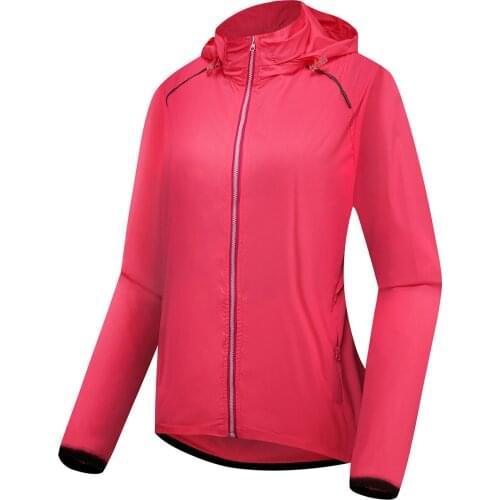 Outto Women Cycling Bike Jackets Reflective Rain Windbreaker Windproof Light Running Wind UV Jacket