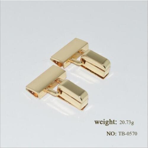 10 PCS/lot) New Bag Handbag DIY Round High Quality Glossy Alloy Decoration Rotary Buckle Lock Metal Accessories