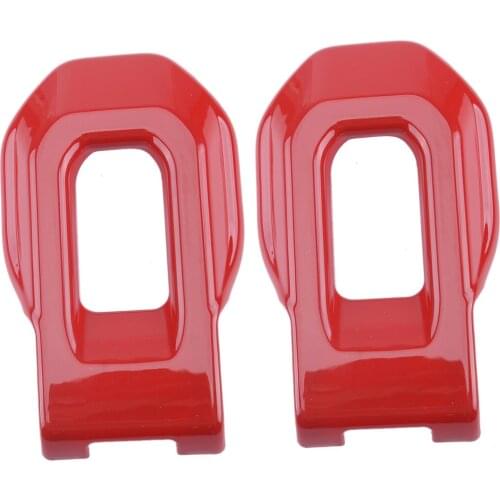 2pcs Red ABS Hood Latch Locking Catch Buckle Bracket Trim Cover Fit for Jeep Wrangler JL 2018-2019