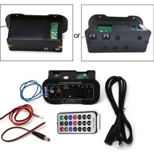 25W Car Bluetooth Subwoofer Hi-Fi Bass Amplifier Board Audio TF USB 220V/12V/24V R2LC