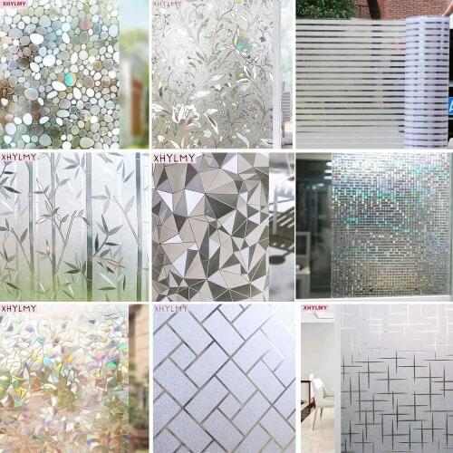 3D Rainbow Effect Window Film Privacy Anti UV Decorative Film Static Cling Vinyl Glass Sticker for Home Heat Control Window Tint