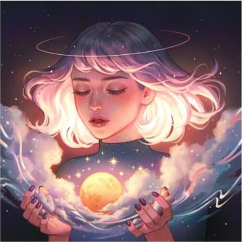 5D Art Girl Portrait DIY Mosaic Diamond Painting Embroidery Home Decoration Handmade Gift Full Square Round Inlay