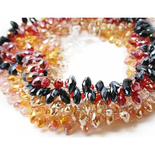 6x12mm 10pcs/lot Crystal Glass Faceted Pendant Teardrop Loose Beads For Jewelry Making DIY Earring Bracelet Necklace Charms