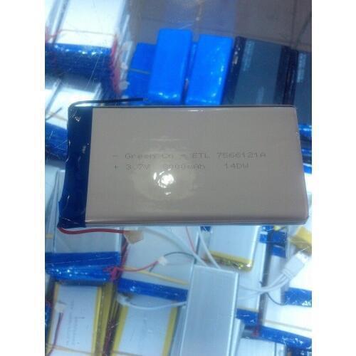 7566121 8000MAH 3.7V polymer battery MP5 mobile power Tablet PC Rechargeable Li-ion Cell