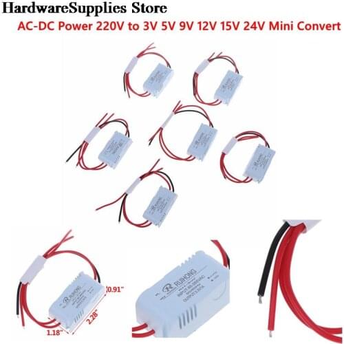 AC-DC Power Supply Module AC 1A 5W 220V to DC 3V 5V 9V 12V 15V 24V Mini Convert