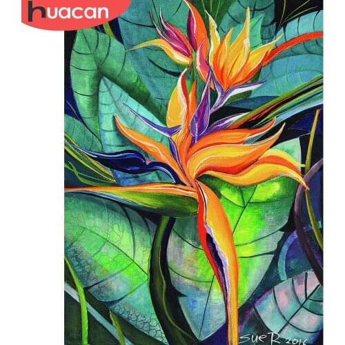 HUACAN 5D Diy Diamond Painting Flower Diamond Embroidery Floral New Arrival Picture Of Rhinestones