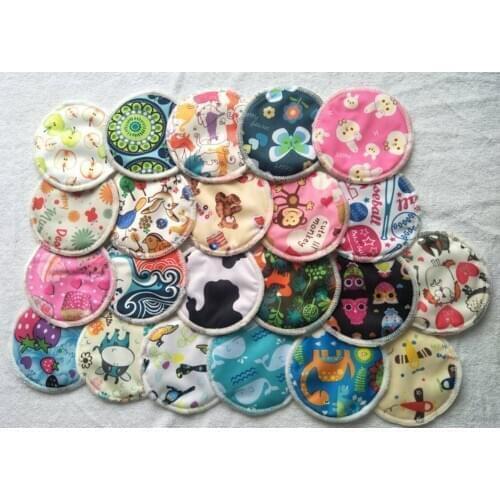 Free Shipping 100 Pairs Nursing Pads PUL+ microfiber+bamboo terry Colorful Mummy Bamboo Terry Fiber breast pad