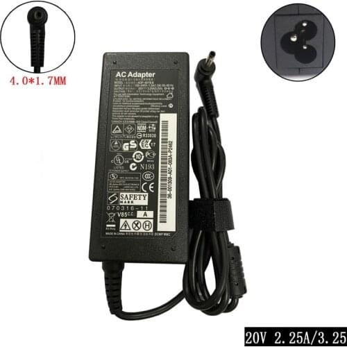 20V 2.25A-3.25A 4.0*1.7mm Laptop AC Adapter For Lenovo ideaPad 100-151BY-80mj Charger Power Supply