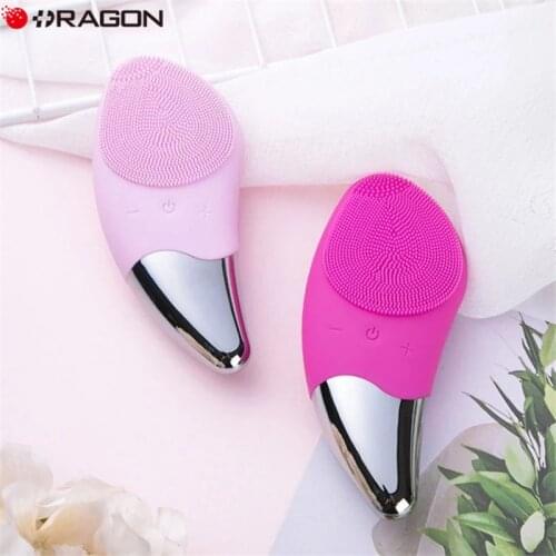 Electric Mini Facial Cleansing Brush Silicone Sonic Cleaner Deep Pore Cleaning Skin Massager Face Cleansing Brush Device Tools