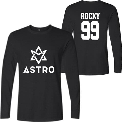Kpop ASTRO STAR Group Printed T Shirt Spring Summer Harajuku T-shirt Tshirt Fashion Streetwear T Shirts Tops Men/Women Clothing