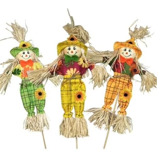 Halloween Scarecrow Small Fall Harvest Scarecrow Decor Thanksgiving Festival Home Decoretion Salon