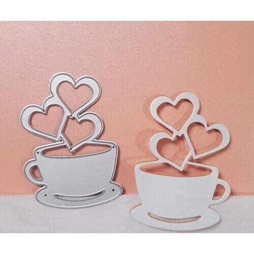 Coffee Cup Metal Cutting Dies Scrapbooking Embossing Folders for DIY Album Card Making Craft Stencil Greeting Paper Craft