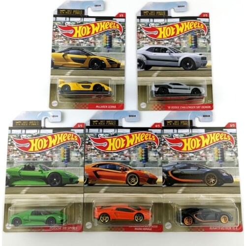 2021 Hot Wheels Cars 1/4 Mile Finals PORSCHE 918 BUGATTI VEYRON McLAREN LAMBORGHINI 1/64scale Diecast Car GDG44-9C6R