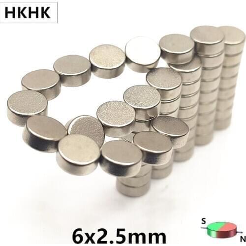 5-100PCS magnetic encoder supporting strong magnetic alnico magnet standard 6x2.5 mm 6*2.5mm for AS5600 AS5045 AS5040 AS5145B