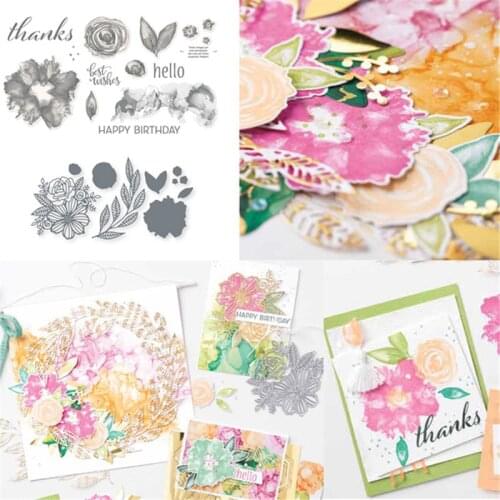 FLOWER Metal Cutting Dies and Stamps Stencils For Card Making Decorative Embossing Suit Paper Cards Stamp DIY New Dies 2021