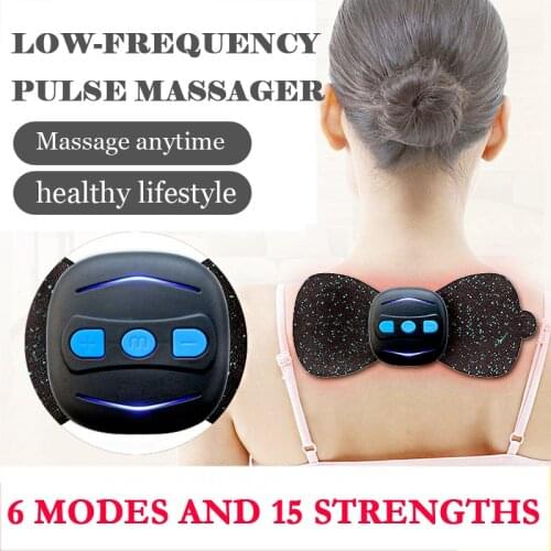Mini Neck Massage Stickers Neck Decals Cervical Vertebra Physiotherapy Instrument EMS Tens Full Body Muscle Relaxing Massager