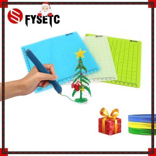 Multi-Purpose 3D Design Silicone Mat Basic Template Best Child Gift + 10M PLA Filament 1.75mm For 3D Printer Pens