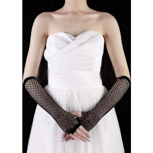 Fashion Neon Fishnet Fingerless Long Gloves Leg Arm Cuff Party Wear Fancy Dress for Womens Sexy Beautiful Arm Jewelry