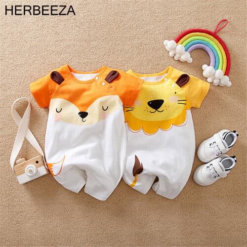 Prowow Cartoon Mens Baby Clothes Cute Kids Toddlers Cosplay Costume Lion Fox Sleepwear For Newborns Jumpsuit Baby Boys Overalls