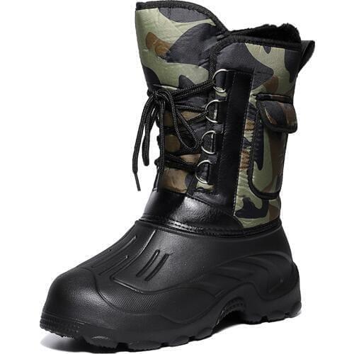 Men Winter Snow Boots Waterproof Insulated Outdoor Hunting Hiking Shoes Best Sale-WT