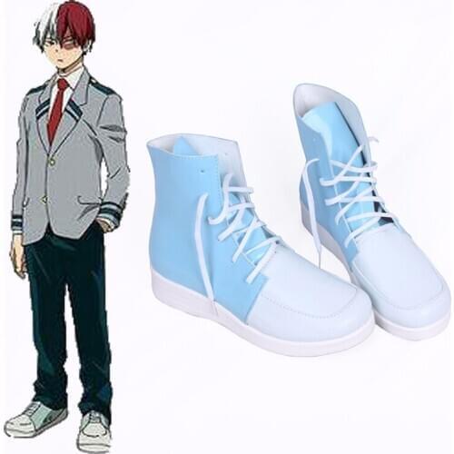 Anime My Hero Academia Cosplay Shoes Shouto Todoroki Cosplay Shoes Halloween Party Boku no Hero Academia Daily Leisure Shoes