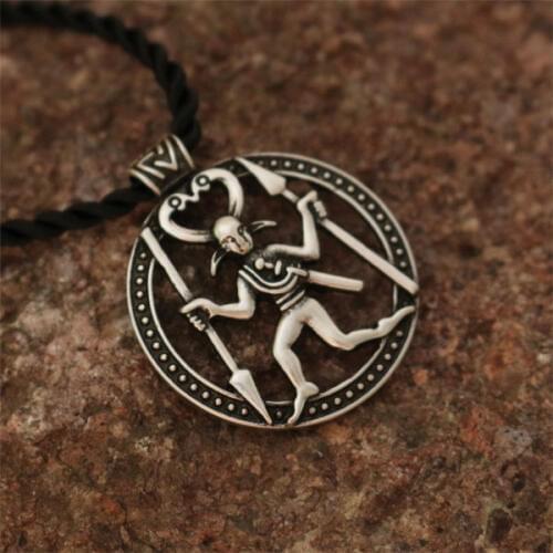 10pcs wholesale viking pendant necklace Iron Age and early Viking Age A Warrior in a horned headdress with raven head jewelry