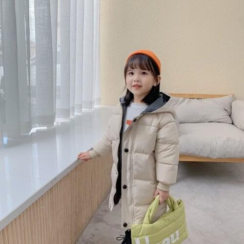 2020 Winter Teenage Baby Boys Girls Cotton-padded Parka & Coats Thicken Warm Long Jackets Toddler Kids Outerwear