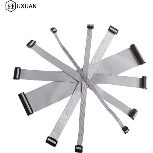 300mm 6P 10P 14P 16P 20P 40P wire IDC Flat Ribbon DATA Cable 2.54mm Connector