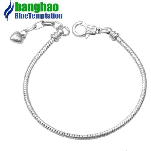 3mm bracelet charms silver joyas de plata original perles pour la fabrication de bijoux jewelry beads commodities bracelets