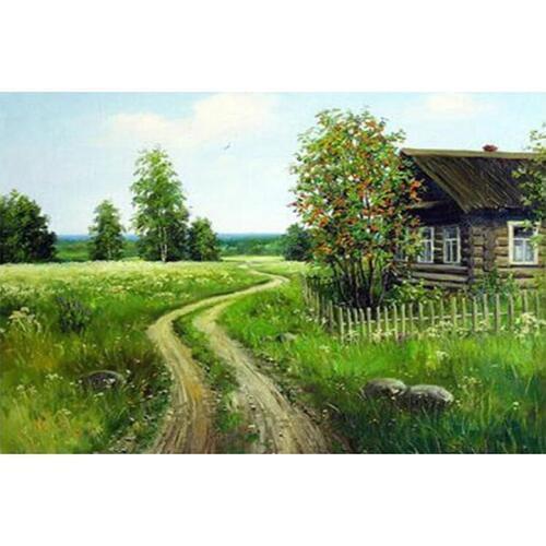 Full square / round 5D DIY Diamond Painting Scenic cabin picture of rhinestones Mosaic Diamond Embroidery Sale Decoration GH582