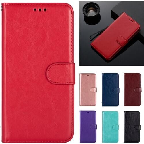 Luxury Retro Solid Color Leather Phone Case For Samsung S21 Ultra S20 FE S10 S9 S8 Plus Note 20 ultra 10Pro 9 8 Flip Wallet Capa
