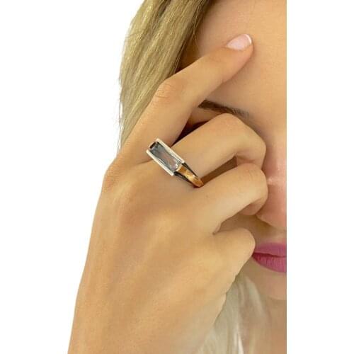 Hand Production Custom Design Smoky Quartz 925 Sterling Silver Ring